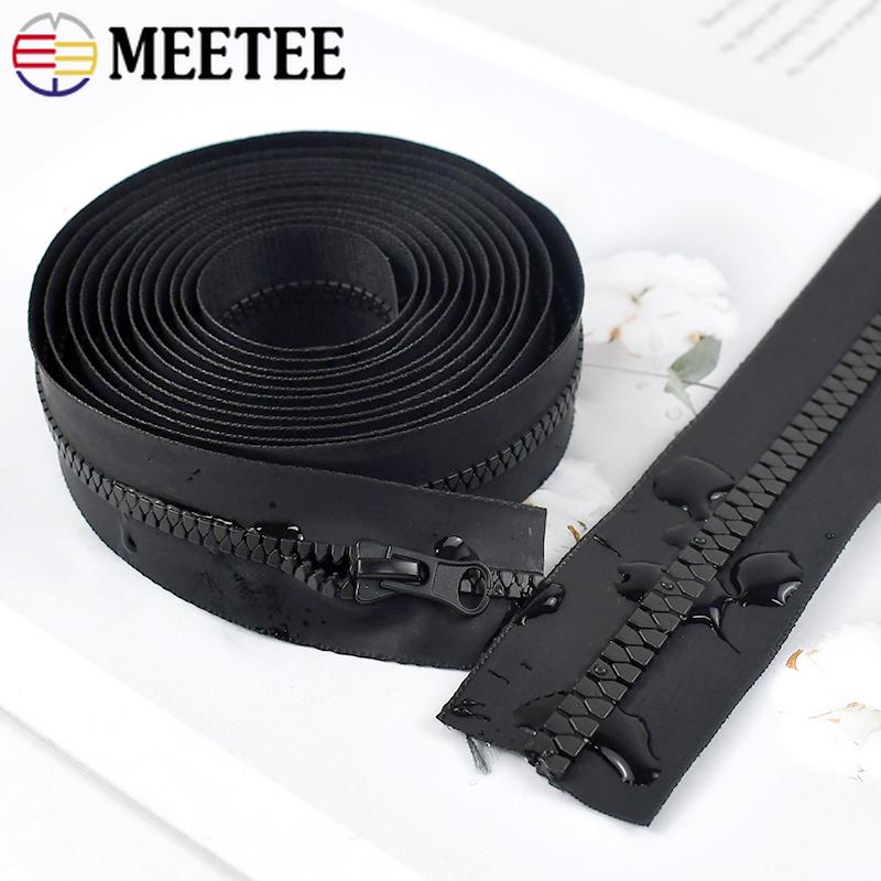1-10M 5# 8# Waterproof Zipper with Puller Resin Zips for Jackets Shoes Raincoats Backpack Zippers Repair Replacement Accessories