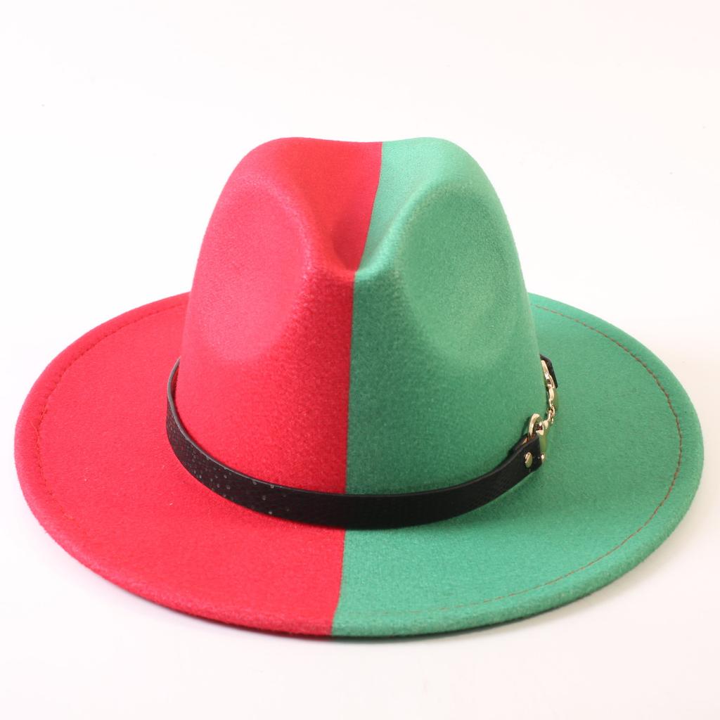 Popular European and American Classic Double-color Wide-brimmed Top Hat Men's and Women's Fashion OL Style Cowboy Hat Jazz Hat