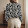 Skjorte for kvinner Bluse med knapp Langermet Uformell Basic skjortekrage Vanlig topp