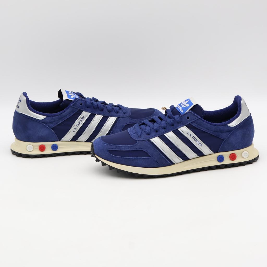 JR7171 adidas Originals LA Trainer OG Dark Blue Silver Metallic Off White (Men's