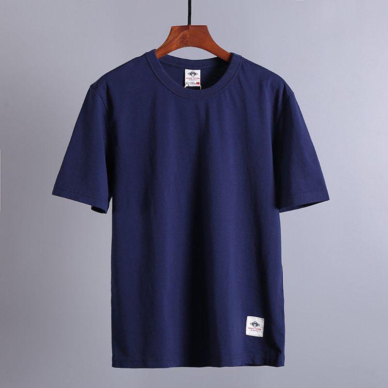Exported to Japan Export Balance Cargo with Logo Cut off Big Sale Men Summer Factory Original Order Print Pure Cotton Pullover Short Sleeve T-shirt