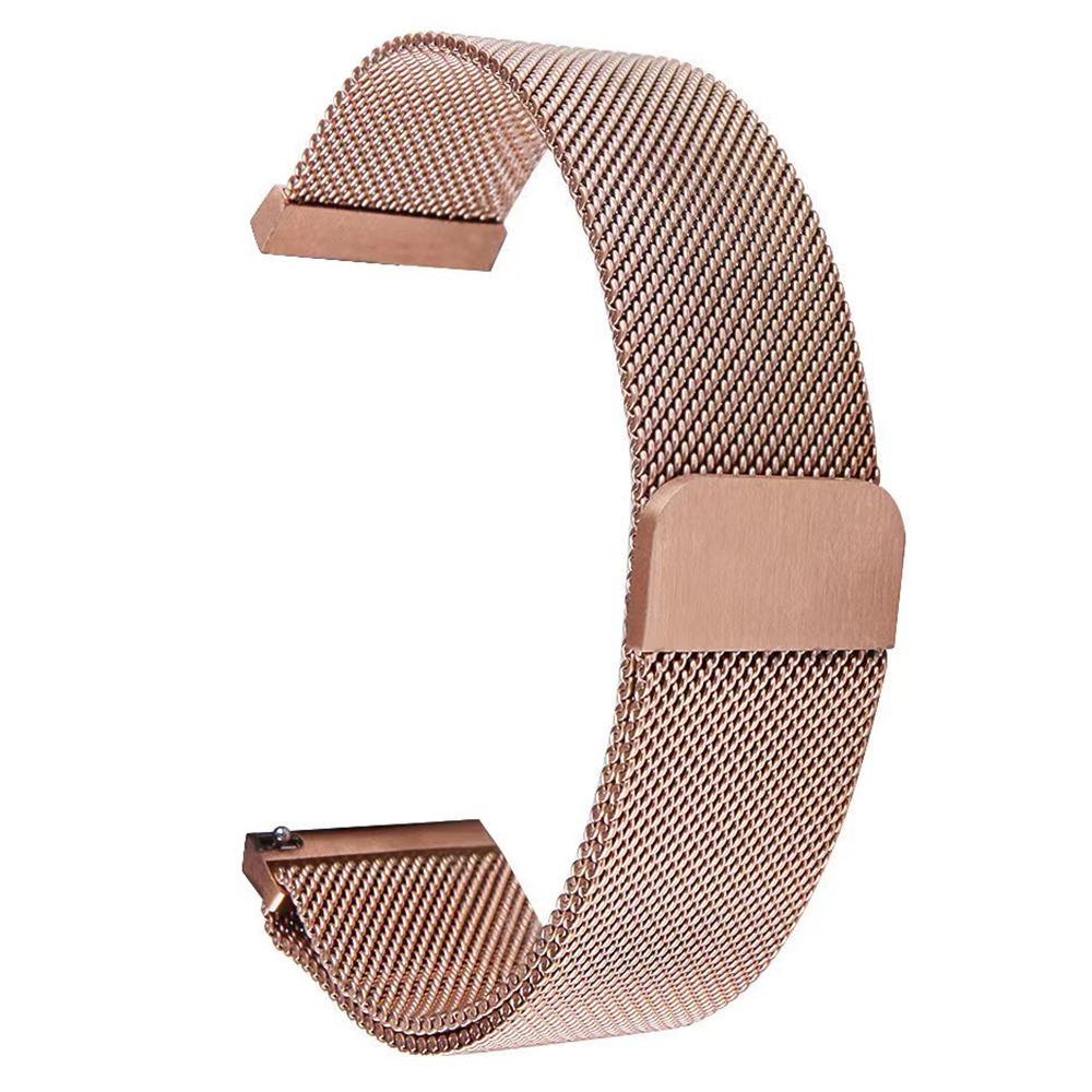 

Milanese Mesh Band for Garmin Forerunner 255S/Xiaomi Mi Watch,18mm Stainless Steel Magnetic Wristband Rose Gold