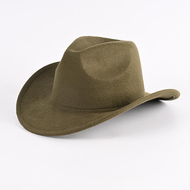 Einfarbiger Filz-Fedora-Hut Britischer Retro-Stil Unisex Flacher Rand Gentleman Flache Krone