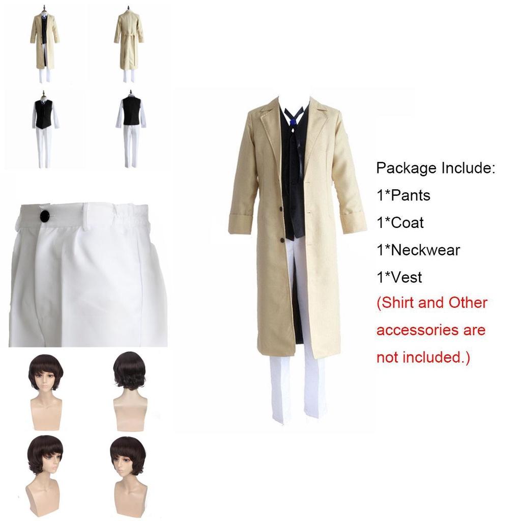 Authentisches Osamu Dazai Cosplay-Kostüm mit atmungsaktivem Stoff und perfekten Nähten