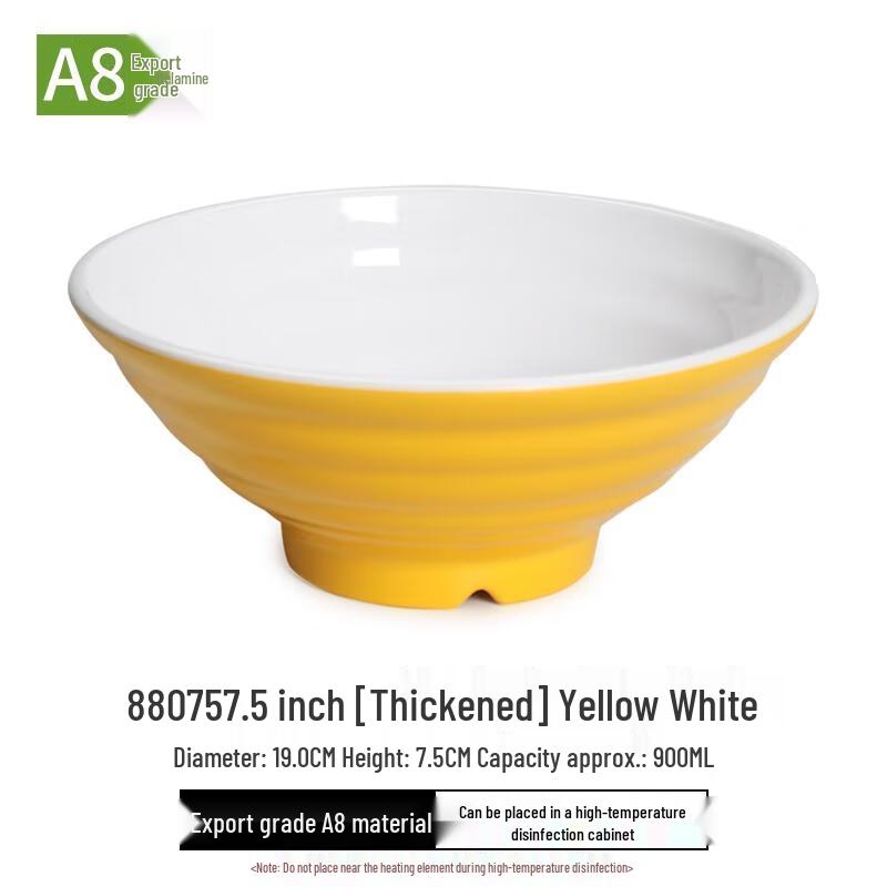 

HANDUNYOU Thickened Imitation Porcelain Plastic Soup Bowl