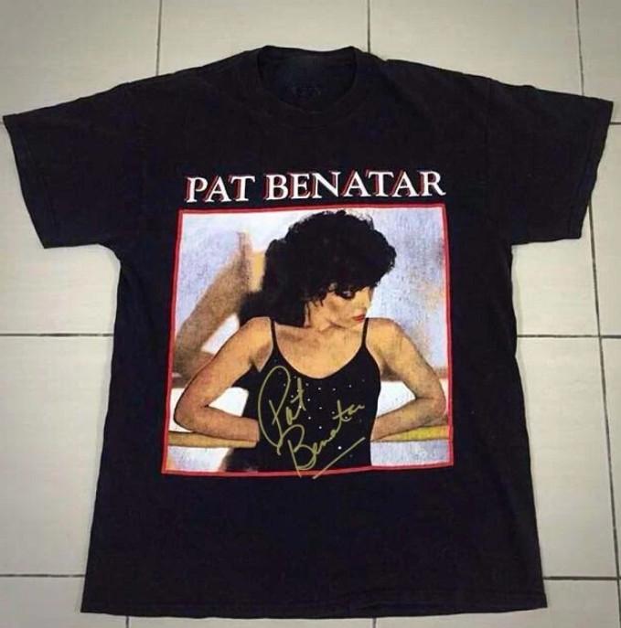 Pat Benatar Star Heavy Cotton Cotton Black Full Size Unisex Shirt Unisex T-Shirt XXXL