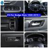 Carbon Fiber Look Car Steering Wheel / Door Bowl / Air AC / Lift Button Accessories Cover Trim For Dodge Ram 1500 - 2025