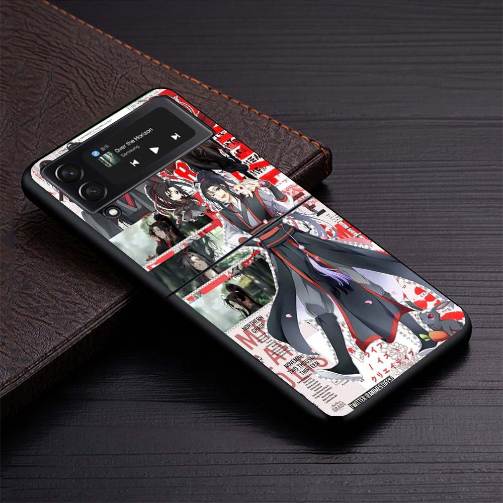 Mo Dao Zu Shi MDZS Manga Phone Case for Samsung Galaxy Z Flip3 5G Flip4 Flip5 Black Hard Cover Z Flip 5 4 3 PC Shell Zflip3 Coqu