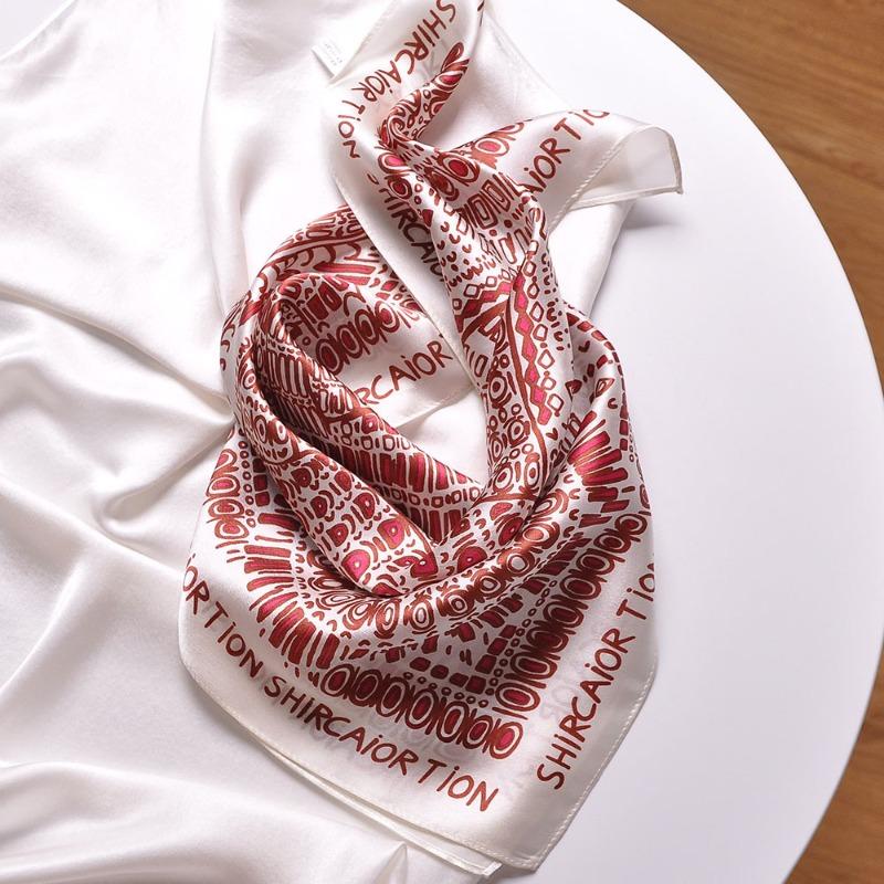 Silk, pure silk, mulberry silk classy silk scarf, small scarf, women s 53 small square scarf 53