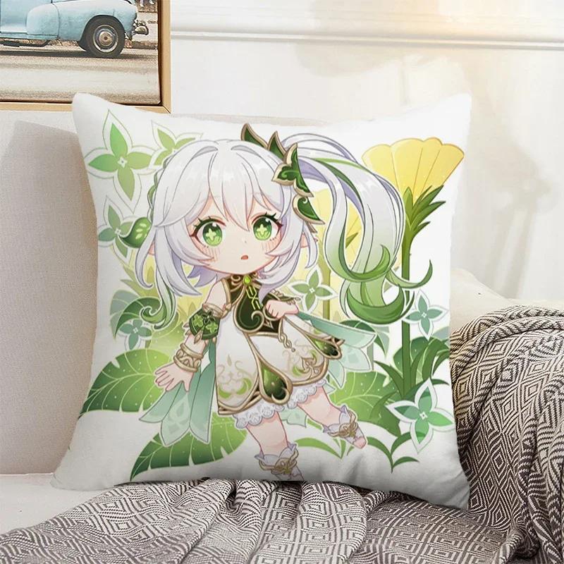 Genshin Impact Cushion Cover 45*45 Pillow Covers Decorative Sofa Cushions Pillowcase  Pillows Decor Home Pillowcases
