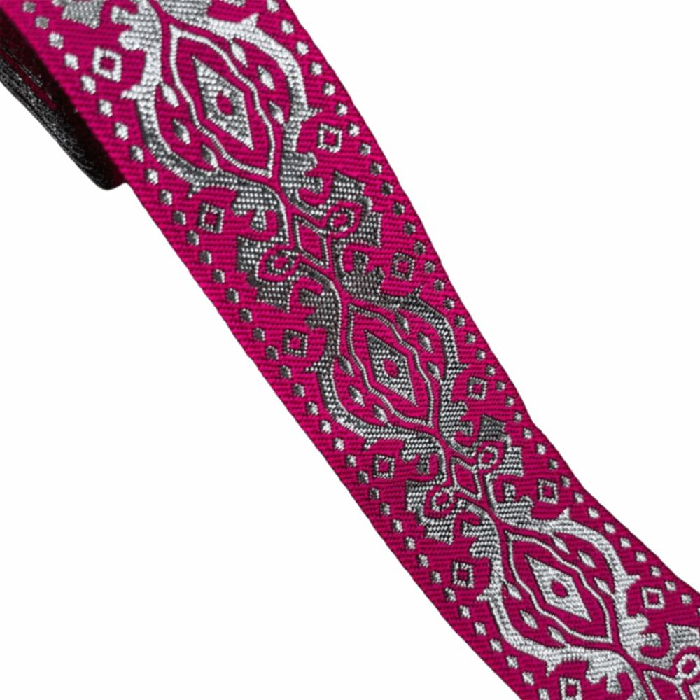 Silver Glitter Embroidery Ribbon Trim Vintage Ethnic Traditional Chinese Pattern Jacquard Embroidery Trim Boho Floral