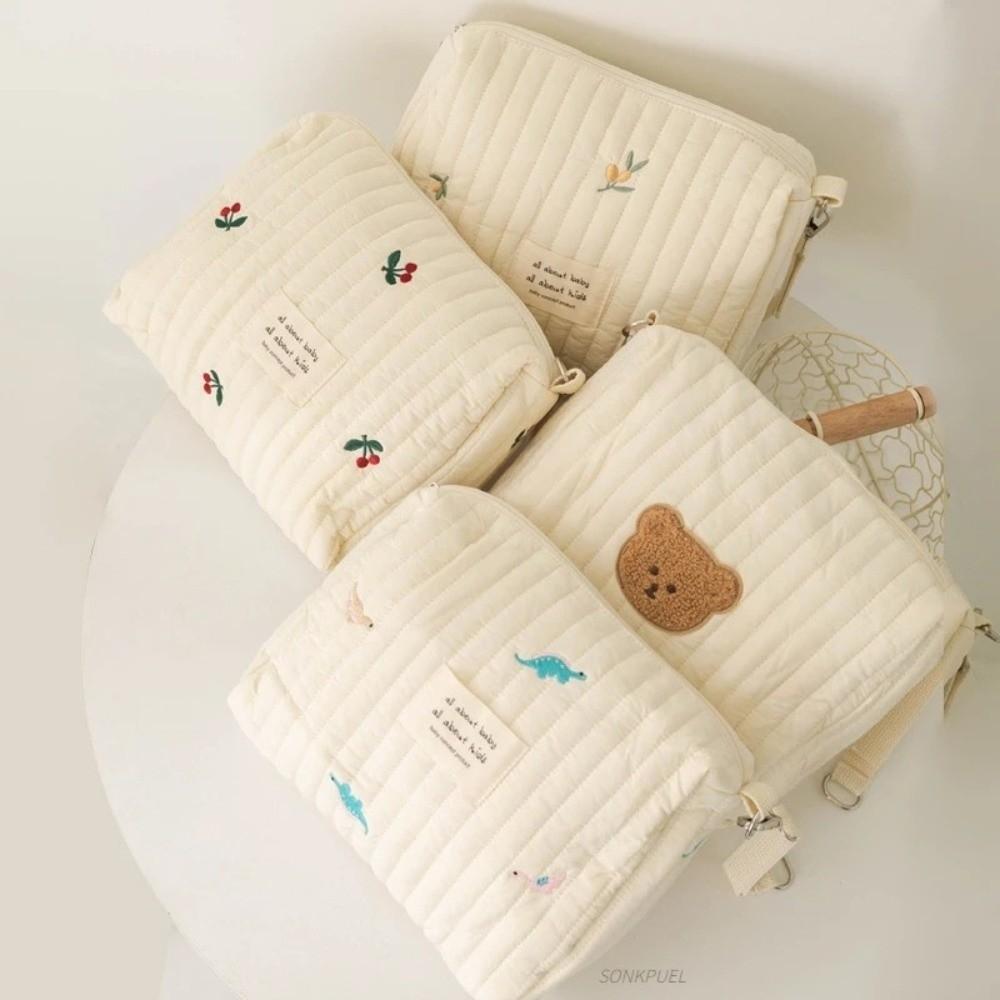 Zipper Stroller Hanging Bag Cute Print Mommy Bag Ins Makeup Bags  Baby
