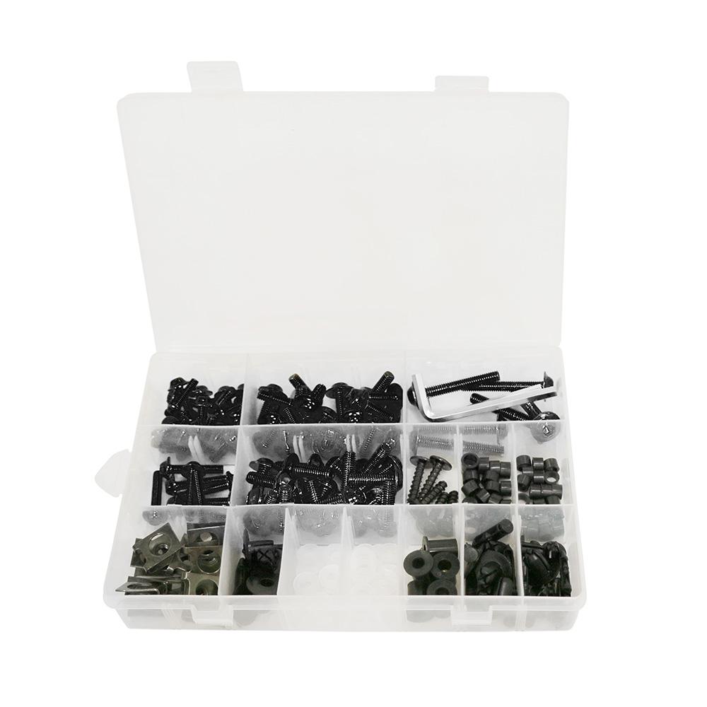 195PCS/Set Motorcycle Universal Full Fairing Bolt Kits Bodywork Screws Nut For BMW Kawasaki Honda Yamaha SUZUKI Pit Dirt Bike
