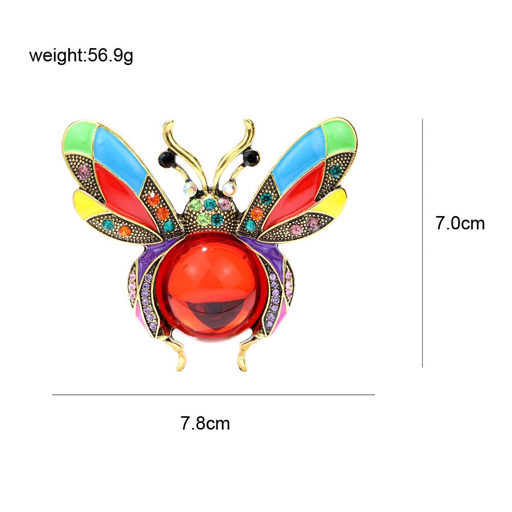 Blucome Rhinestone Bee Brooches For Women Large Enamel Vintage Fashion Insect Pin 4 Colors Available High Quality