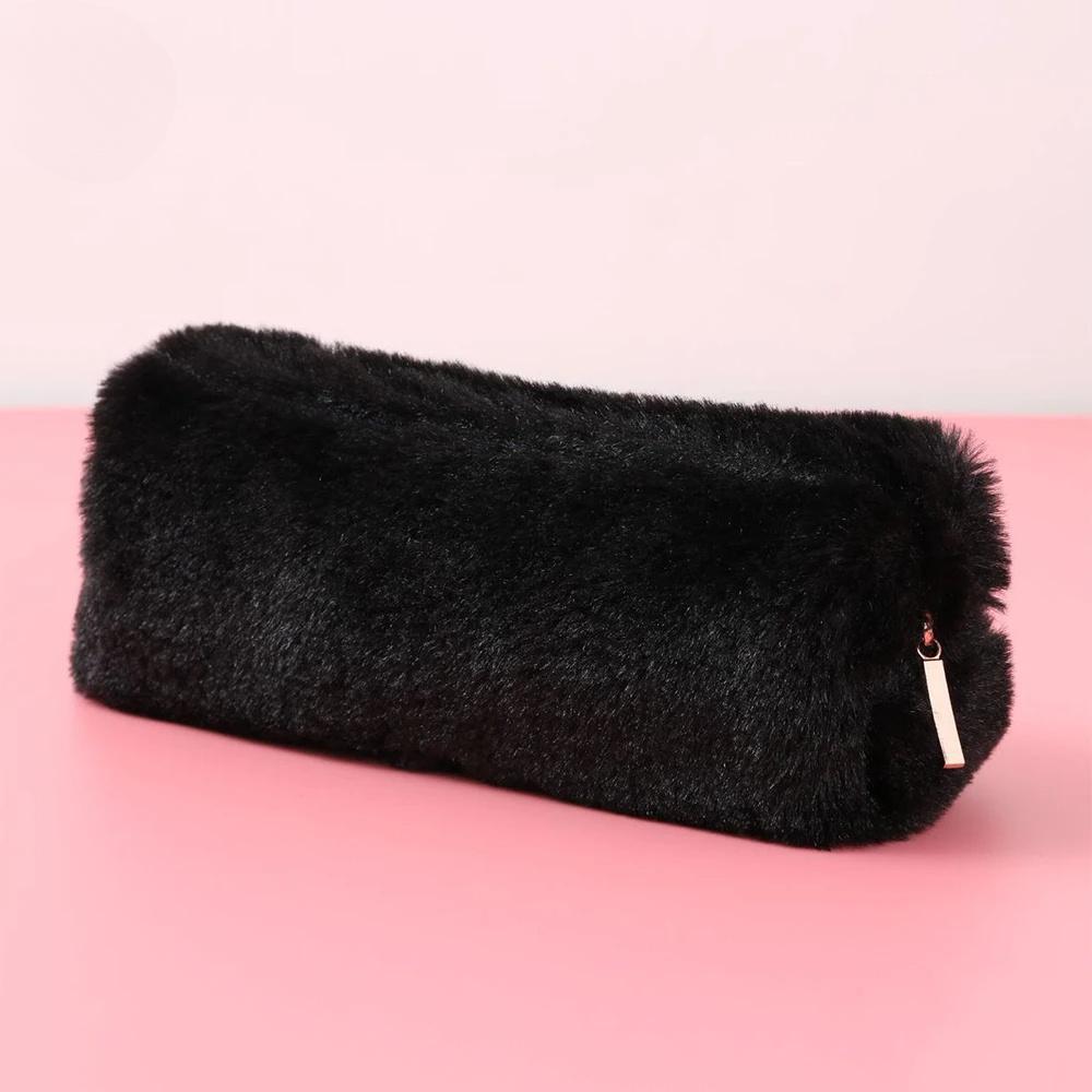 Kawaii Pencil Case Plush Pencil Bag Girl School Kit Stationery Large Capacity Pencil Case Pen Box Cosmetic Pouch Storage Bag