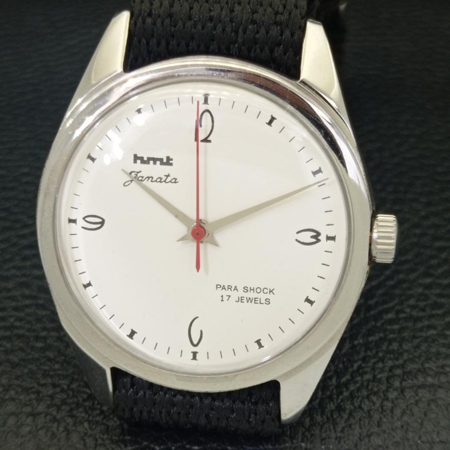 CLASSIC HMT JANATA HAND-WINDING MENS WHITE DIAL WATCH a600041-5 N101-a600041