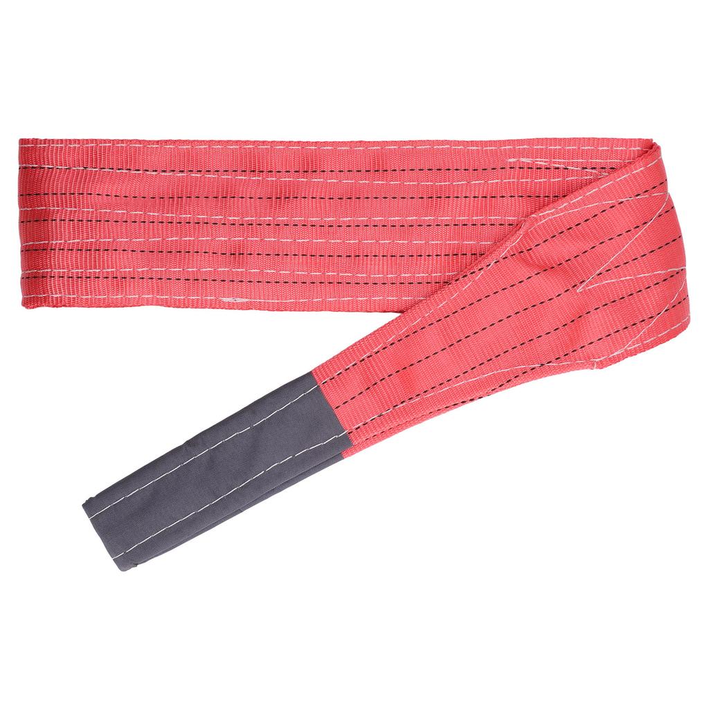 Lift Sling Strap Red Polyester Load Lift Heavy Duty Endless Round Sling Rigging Lifting Strap