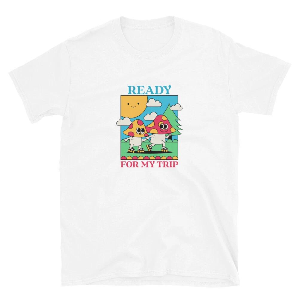 FUNNY MUSHROOMS RAVER vintage psychedelic Short-Sleeve Unisex T shirt S