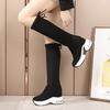2025 Women's Over-the-Knee Wedge Heel Boots: Fleece-Lined, Platform, Stretch, Slimming High Boots for Winter