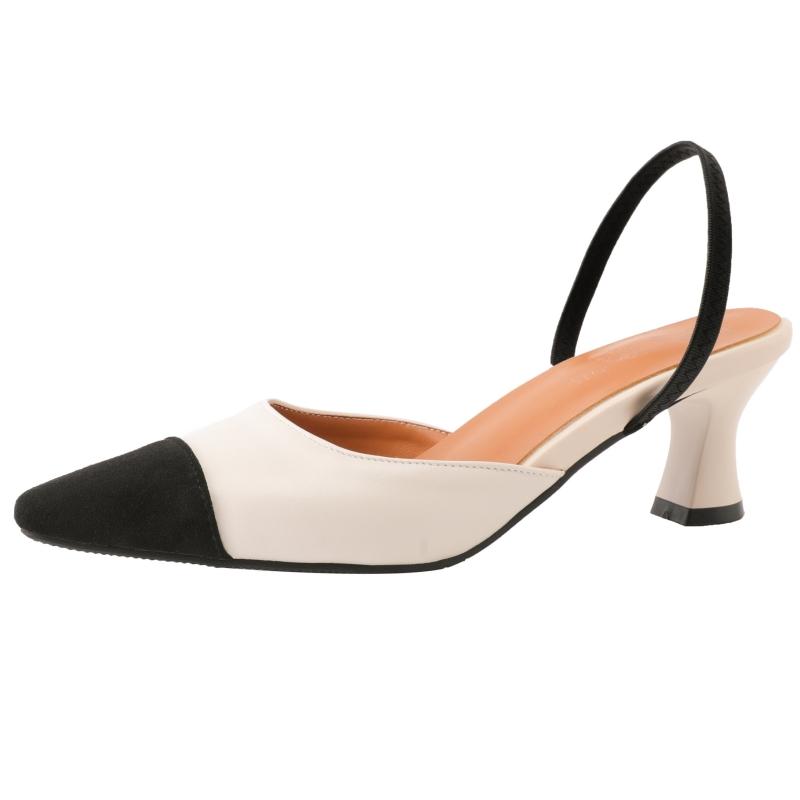 

Модные босоножки с открытой пяткой, женские сексуальные летние туфли с острым носком для женщин, модные туфли для вечеринок, женские мюли большого размера 48 на коротком каблуке 44 бежевый