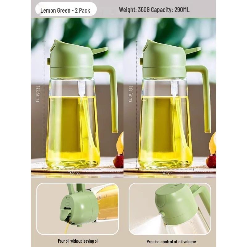 Food-Grade Dual-Use Oil Spray & Pour Bottle for Air Fryer - Non-Stick Atomizing Kitchen Tool