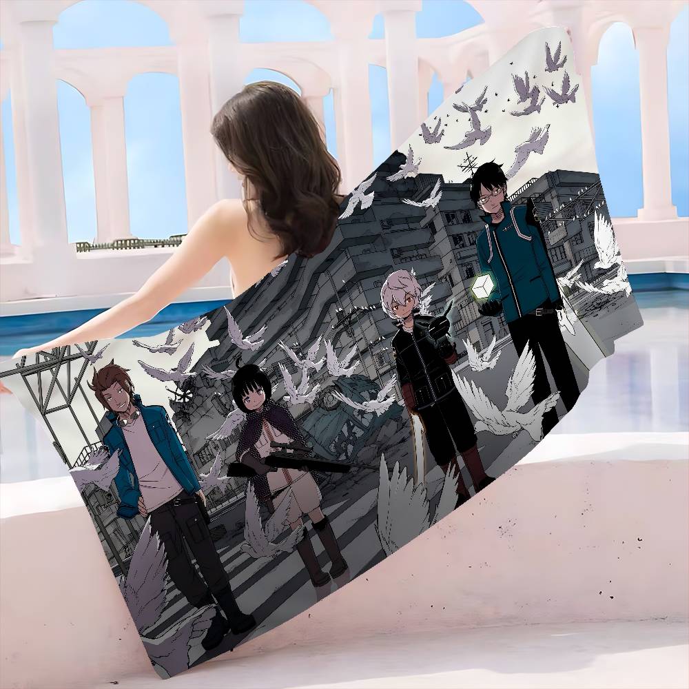 Anime Cartoon World Trigger Microfiber Printed Beach Towel Mountain Climbing Yoga Beach Swimming Running Absorbent Soft Towel