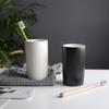 Nordischer Stil Keramik Zahnbürsten- und Mundspülbecher Set - Modernes Design für Paare