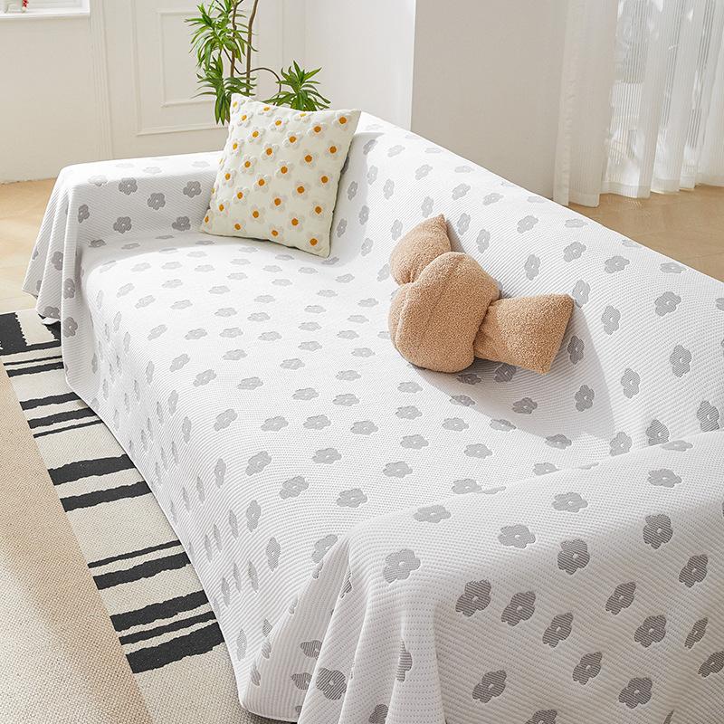 Cool Feeling Ice Silk Sofa Cover Cloth Summer Non-Slip Cushion Summer Leather Sofa Cover Backrest Cover Towel