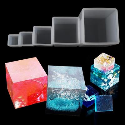 Transparent UV Epoxy Crystal Resin Mold Silicone Mould Jewelry Making Tools Cube Molds