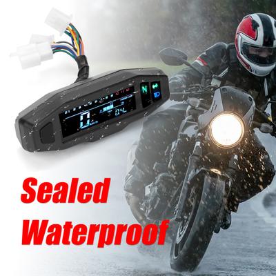Mini Universal LCD Digital Motorcycle Meter Speedometer Digital Odo-meter Electric Motor Bike Tachometer Oil Level