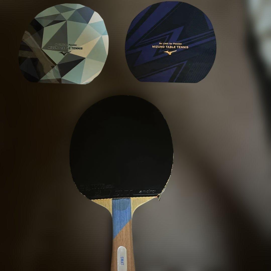 Used table tennis rubber racket set