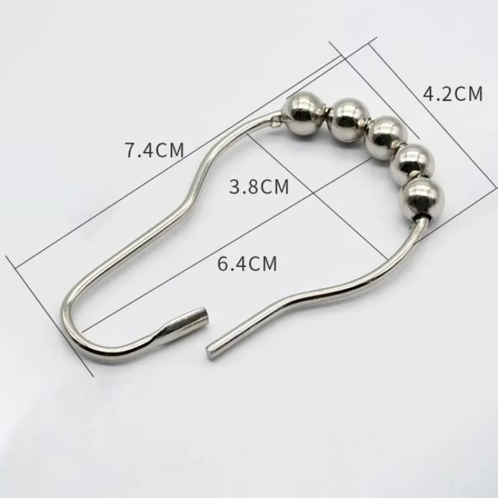 12pcs Rust Resistant Hanging Rings Hanging Design Curtain Buckles Versatile Curtain Hooks Bathroom