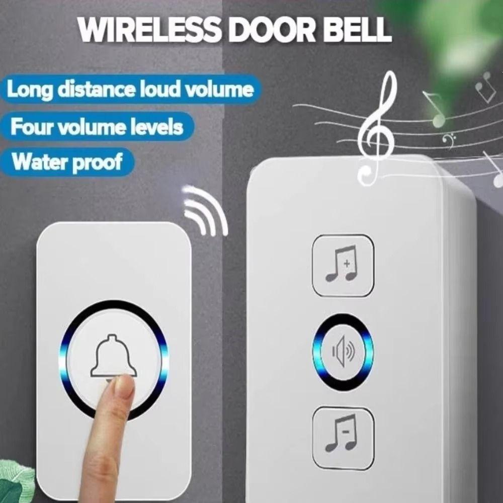 60 Chimes Smart Doorbell 300M Range Welcome Doorbell Long Range Wireless Doorbell  Apartment