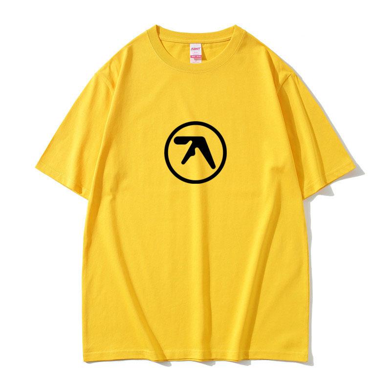 Aphex Twin Logo Print Tshirt Unisex Women Casual Cotton Vintage Short Sleeve T Shirts Male Hip Hop Oversized Tshirts Streetwear