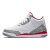 Air Jordan 3 Retro PS Kardinalrot Kinder Sneaker Weiß Light-Curry Zementgrau 429487-126