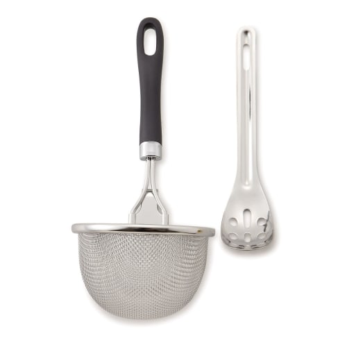 

Suncraft Miso Strainer, Slotted Ladle Set, Made in Japan, Aisai Senka AL-30 Silver