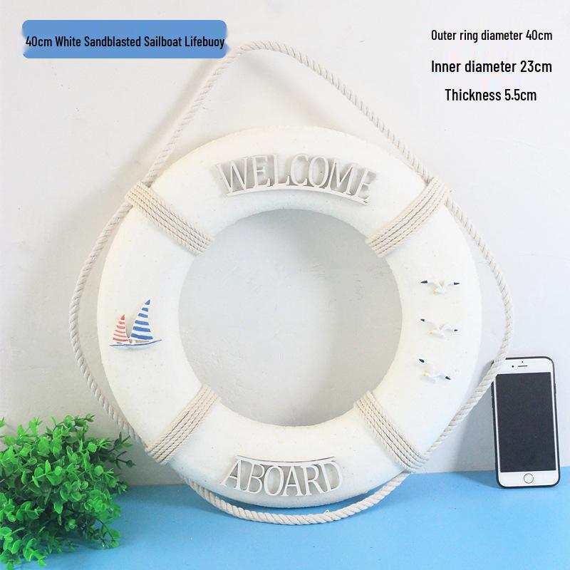 Colgante Decoración de Pared Salvavidas Espuma Mediterránea