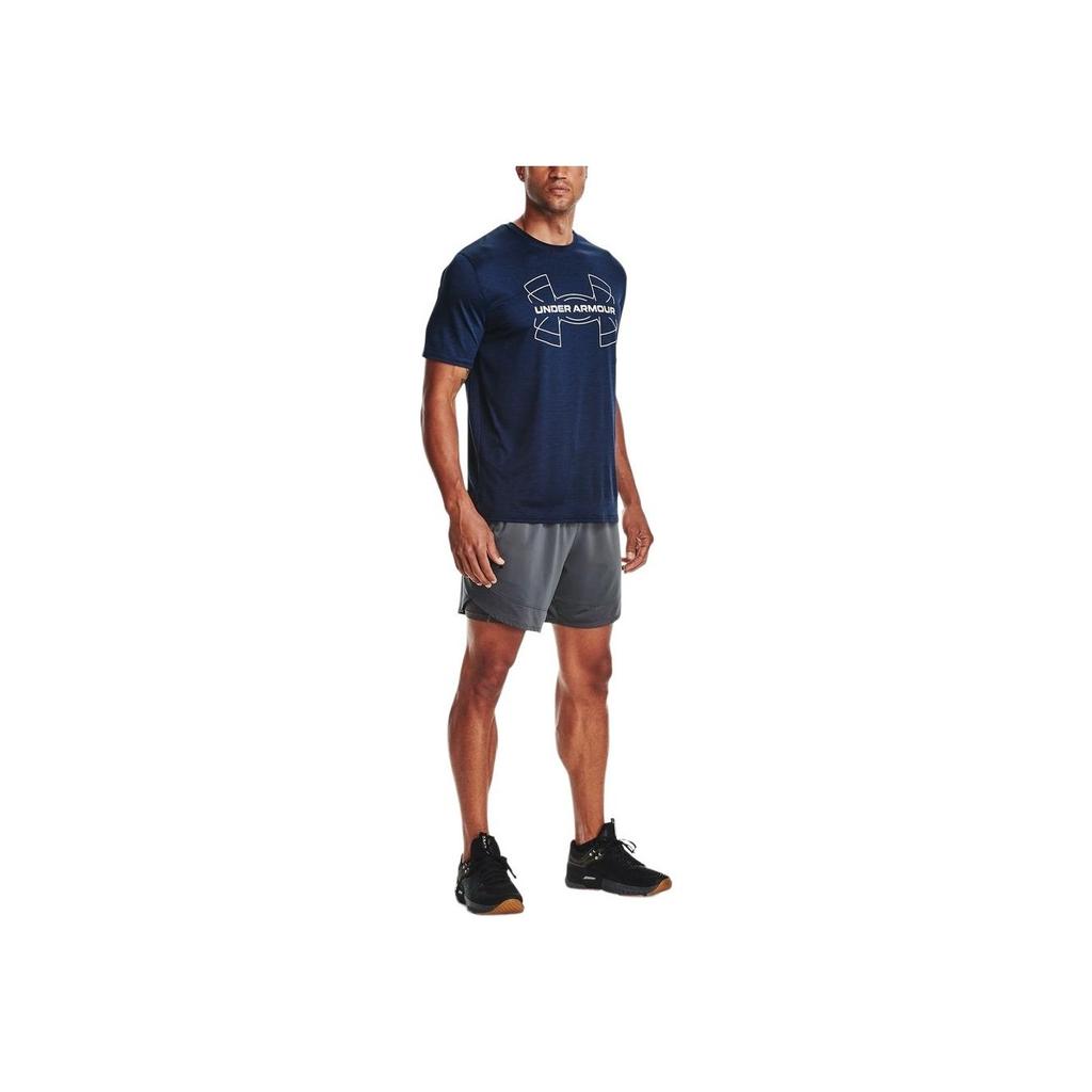 Under Armour Vent Casual Training Loose Comfortable Crew Neck Short Sleeve T-Shirt Men Tops Dark-Blue 1366145-408