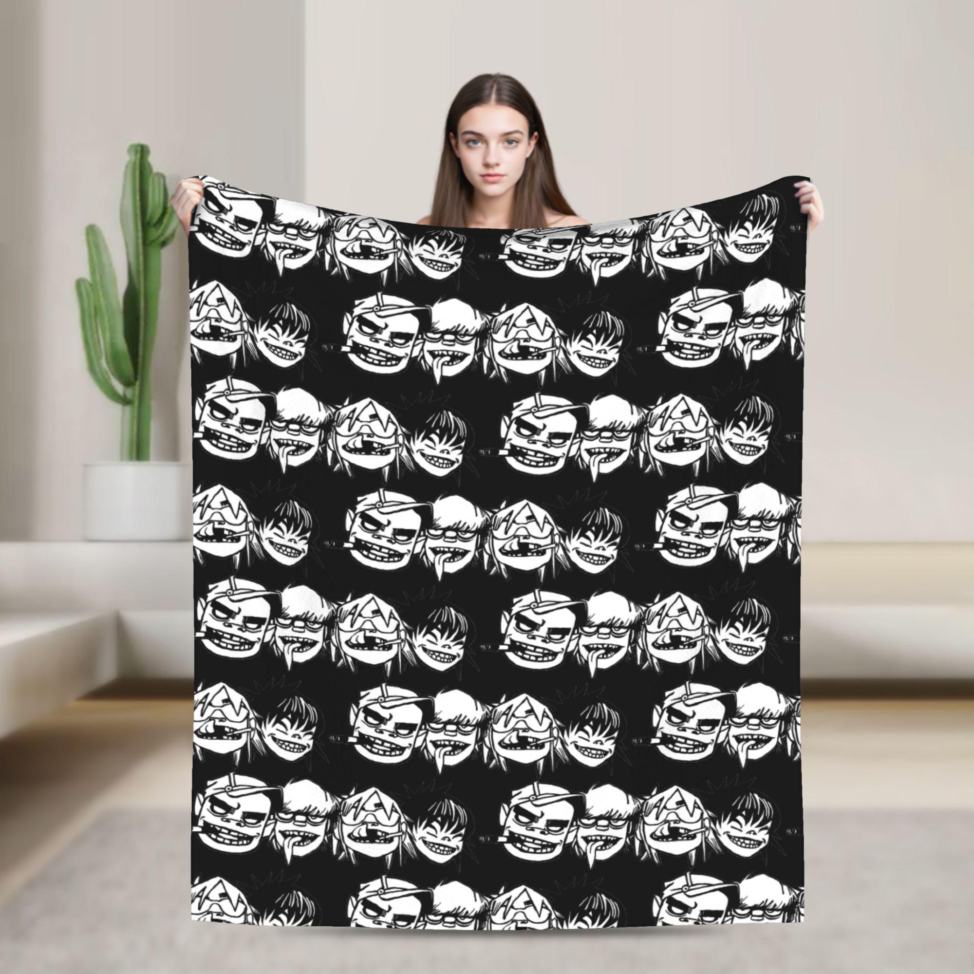 

Music Band Gorillazs Punk Rock Warm Soft Blanket Travel Plush Bedding Throws Funny Outdoor Flannel Bedspread Sofa Bed Cover 130x150cm