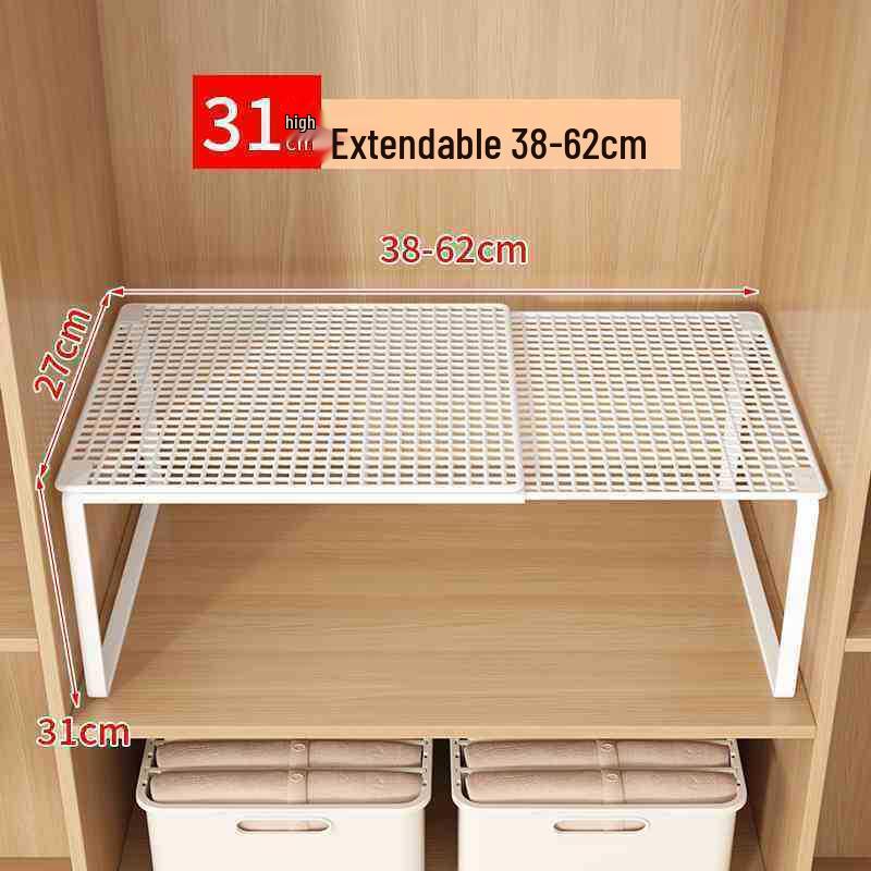 Retractable Wardrobe and Shoe Cabinet Shelf Divider for Dorms