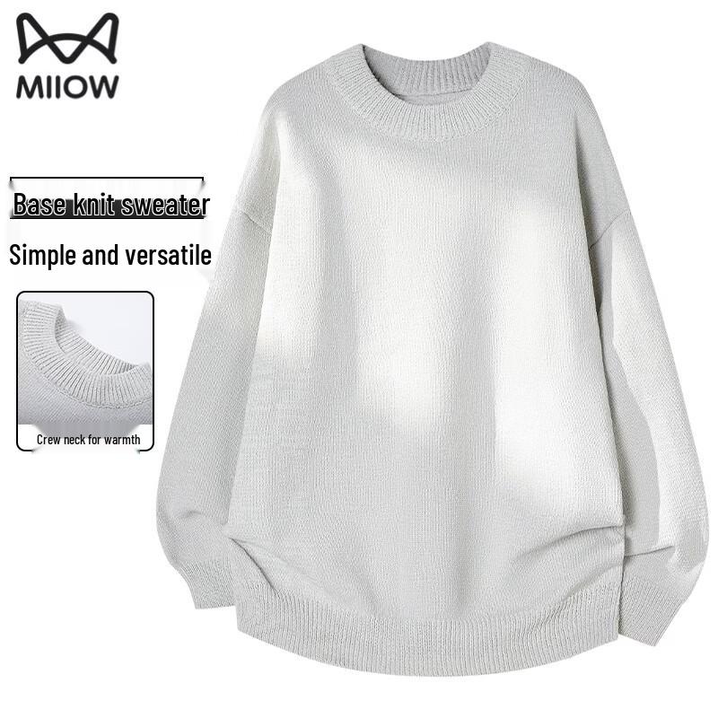 MiiOW Men s Winter Round Neck Knit Sweater 2XL