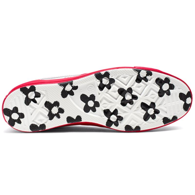 Golf Le Fleur*One x Converse One Star Synthetic Leather Small Flower Low-top Skate Shoes Unisex White and Red