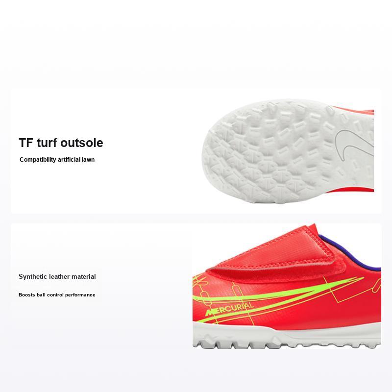 Nike Mercurial Vapor 14 Club PS V TF Low Top Soccer Shoes Kids Sneaker Orange-Red CV0839-600