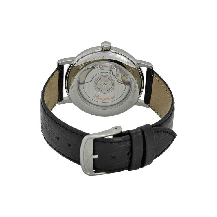 Longines Fashion Series Automatic Mechanical Movement Date Display Watch 38.5Mm White Dial Stainless Steel Case Leather Strap L4.921.4.11.2