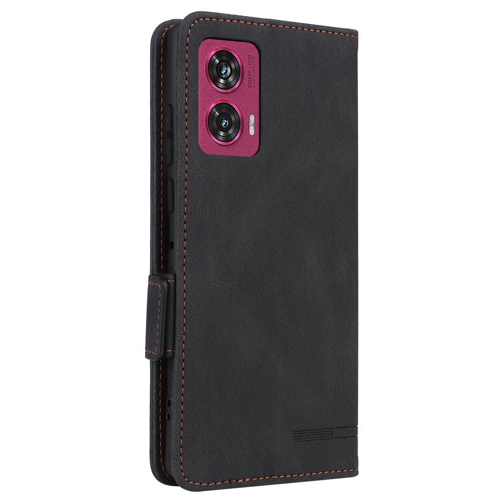 For Motorola Edge 50 Fusion 5G Wallet Case Hardware Decor Leather Phone Cover