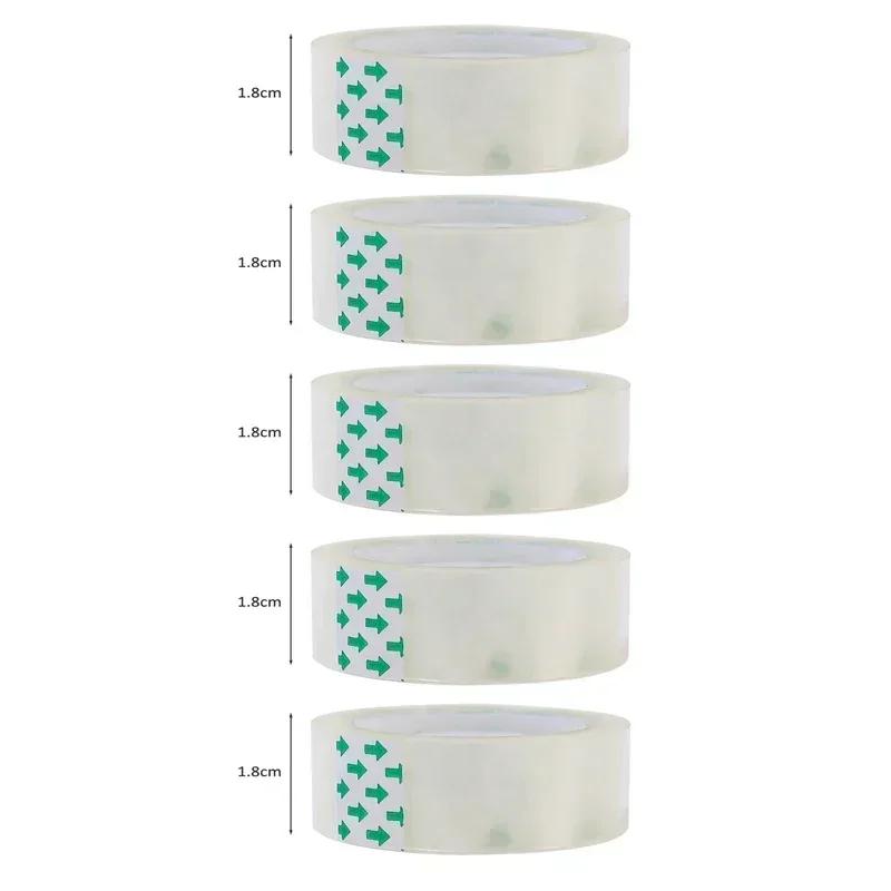 

10/5/1 рулонів преміальної прозорої стрічки 0.8см 1.2см 1.8см Багатофункціональна клейка стрічка високої в язкості для пакування подарунків