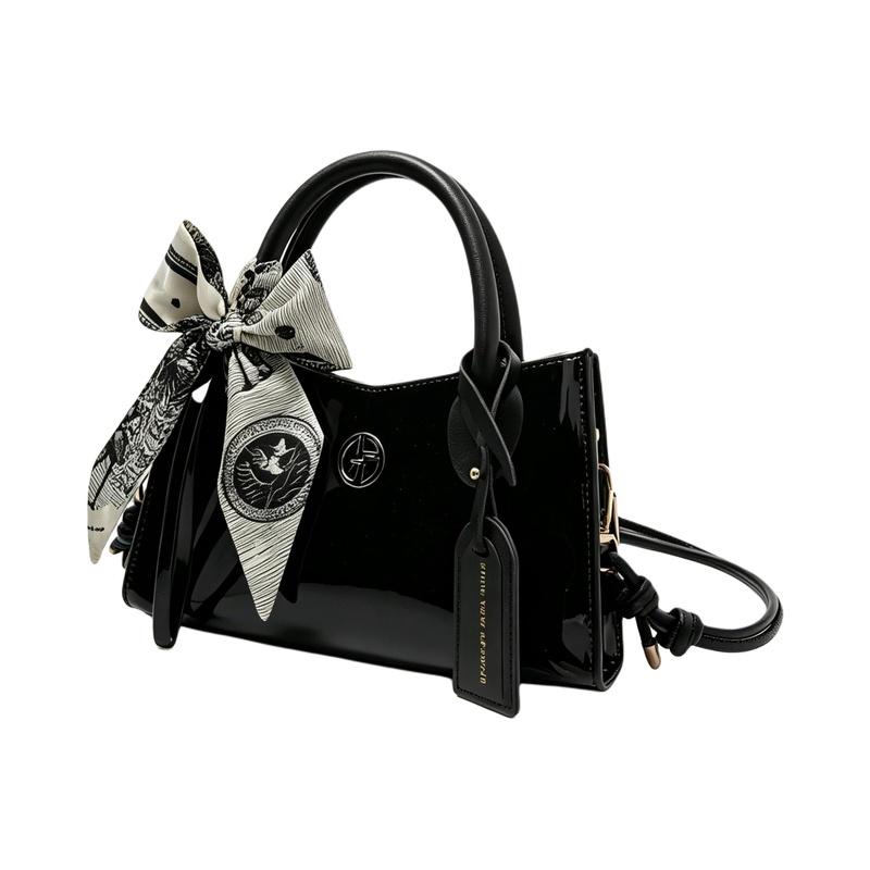 Borsa cosmetica/necessaire Armani [Borsa Personalizzata] Nero Retrò Intelligente Semplice Nicchia di Alta Gamma Autunno Inverno alla Moda per il Pendolarismo Donna nero retrò arte