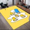 The Simpsons Flannel Pattern Square Carpet,Area Rug,Carpet Rug for Living Room Bedroom Sofa Playroom Decor,Non-slip Floor Mat