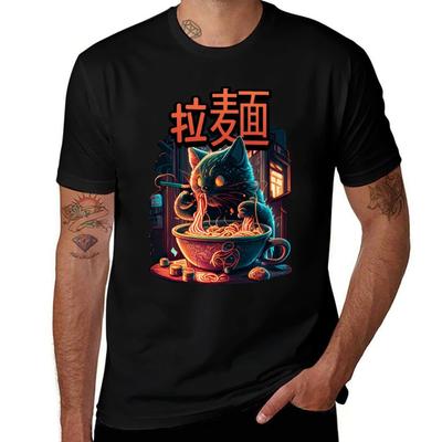 Late Night Ramen T-Shirt Anime T Shirts for Man G Man T Shirts for Men T Shirts Cotton 100% T-Shirt