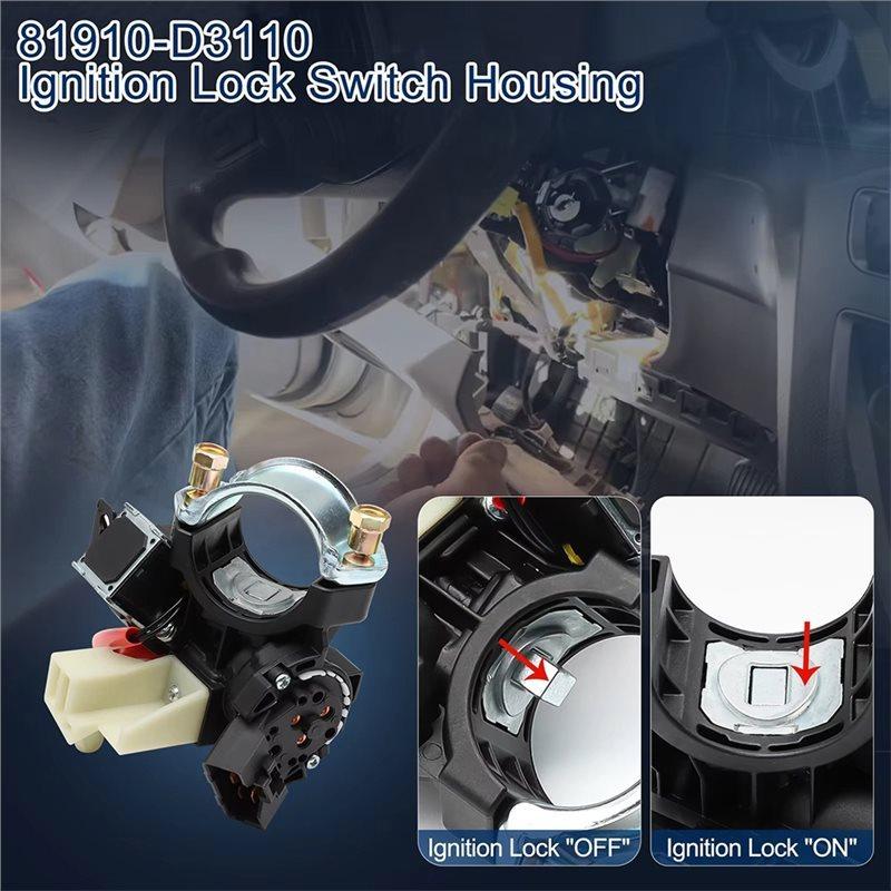 For Veloster Tucson Elantra GT 2015- Ignition Lock Cylinder Kit 1 Set For Kia Sportage Rio 2016- 81910-D3110